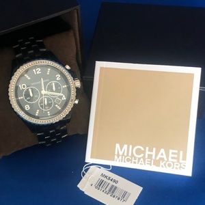 Michael Kors Chronograph Ladies Watch MK5490--Black